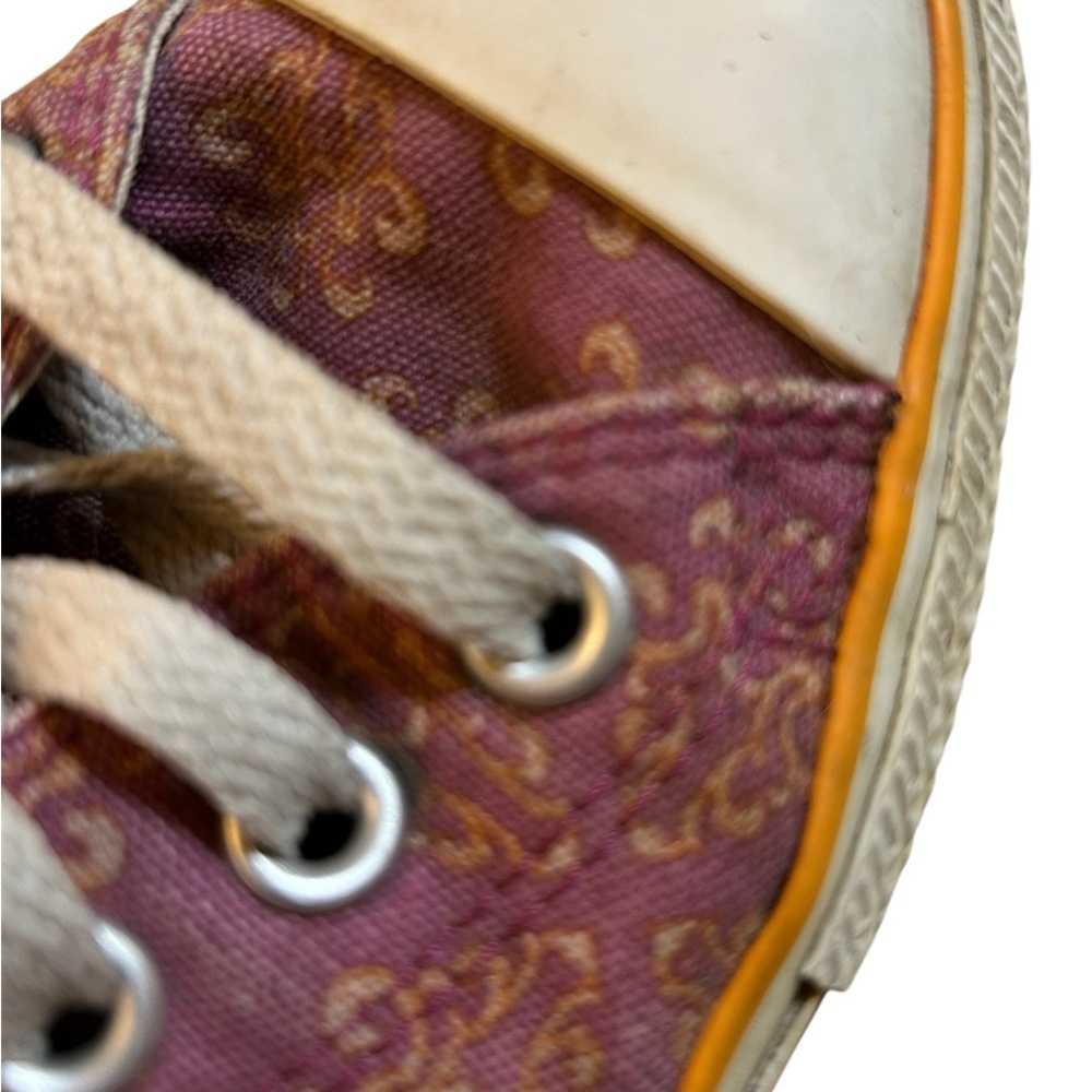 Converse All Star Pink and White Canvas Sneakers - Picture 7 of 9